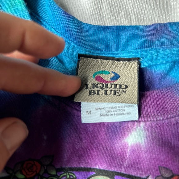 VINTAGE 2000 Liquid Blue Grateful Dead Celtic Mandala Tie Dye T-Shirt Medium. - Picture 6 of 6